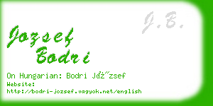 jozsef bodri business card